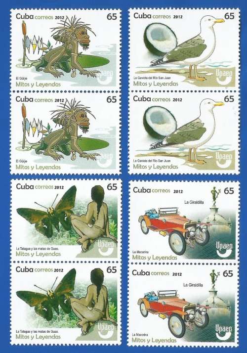 Cuba 2012 America UPAEP - Myths & Legends -MNH-Thematic-Culture-Birds-Fauna-Vehicle