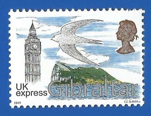 Gibraltar 2003 UK Express -MNH-Thematic-Symbol-Places of interest-Bird