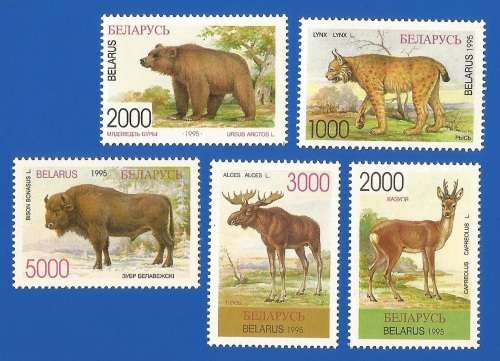 Belarus 1996 Animals of Belarus -MNH-Thematic-Fauna-Wildlife