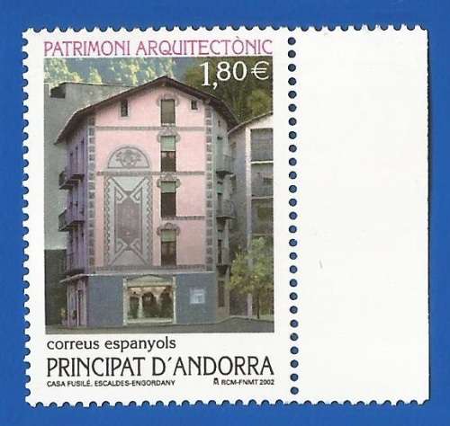 Andorra 2002 Architectural Heritage of Andorra -MNH-Thematic-Places of Interest-Building