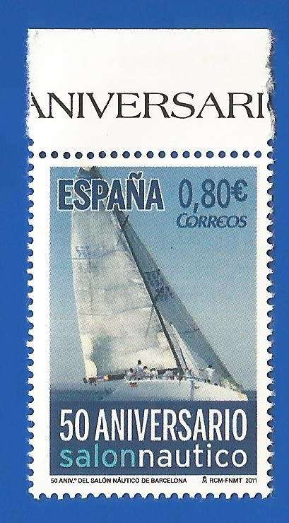 Spain 2011 The 50th Anniversary of the Barcelona Boat Show-MNH-Thematic-Transport-Sail Boat