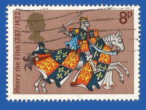 England-Used-Cancel-Thematic-Fauna-Horse-Warrior