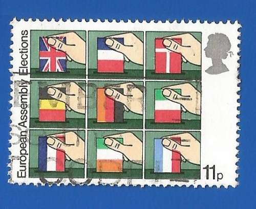 England-Used-Cancel-Thematic-Flags-Elections