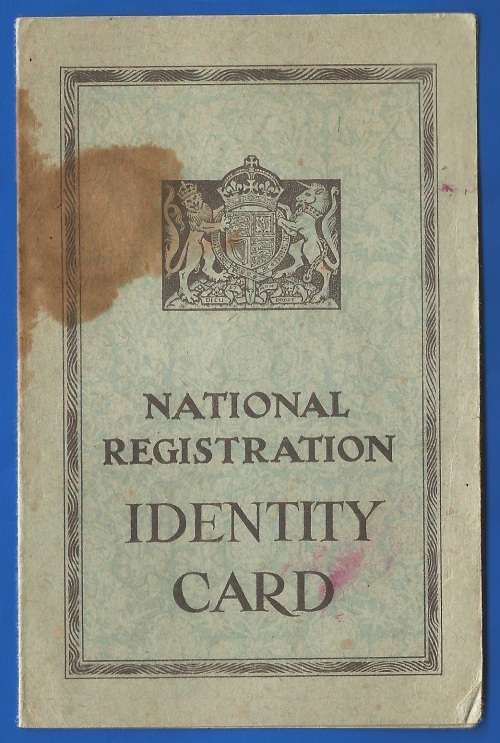 Vintage-Collectable-Ration Book-Identity Card-National service acts Grade Card -1944-1954