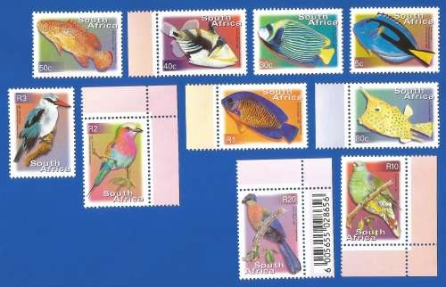 RSA-2000-MNH-Part Set-SACC-Seventh Definitive Series Colourful -Thematic-Definitive-Fauna-Fish-Birds