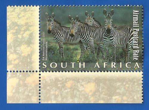RSA-2001-MNH-SACC1447-South African Natural Wonders-Thematic-Places of Interest-Fauna-Zebras