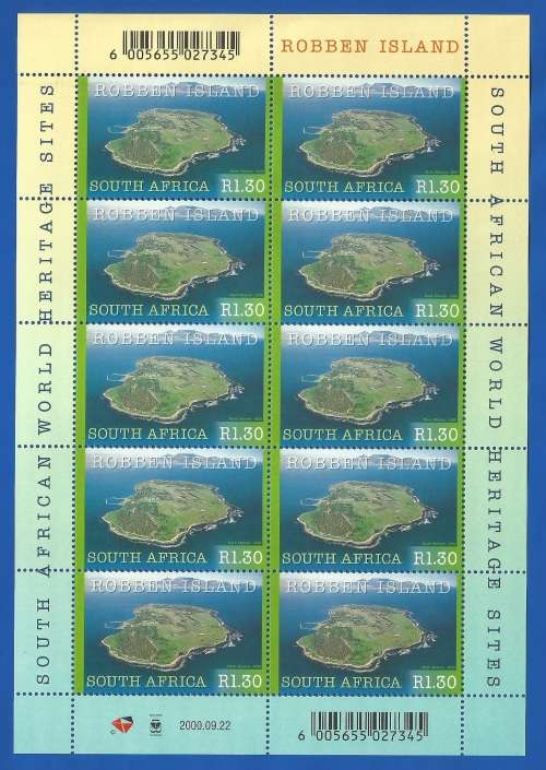 RSA-2000-MNH-Sheetlets-SACC1286-1288-South African World Heritage Sites-Thematic-Places of Interest