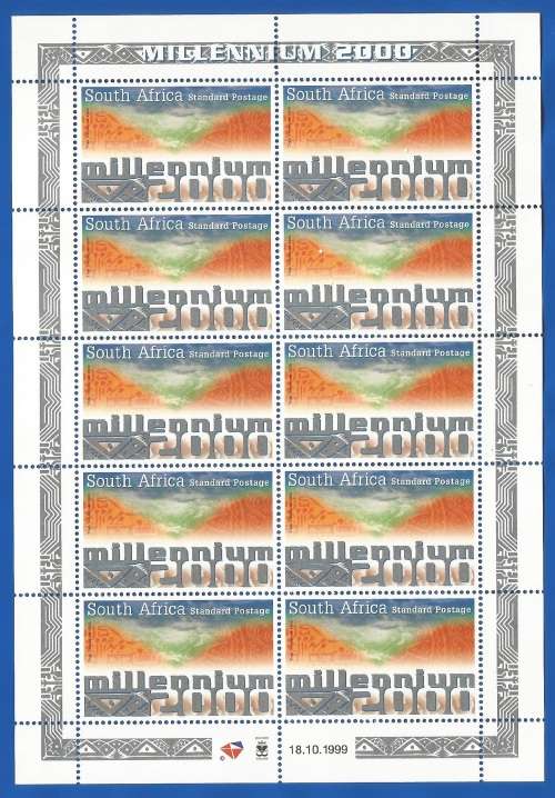 RSA-2000-MNH-Sheetlet-SACC1251-Millennium 2000-Thematic-Places of Interest