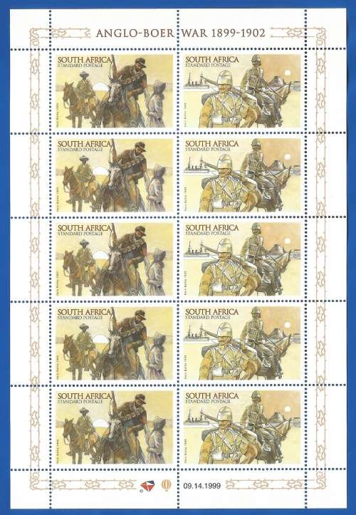 RSA-1999-MNH-Sheetlet-SACC1247-1248-Commemoration of the Anglo Boer War-Thematic-History-War
