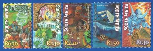 RSA-2001-MNH-SACC1342-1346-Myths and Legends-Thematic-Myths-Legends