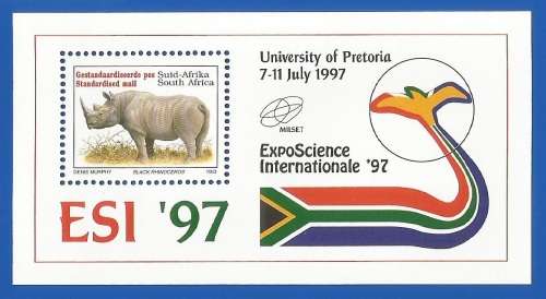 RSA-1997-MNH-M/S-SACC1047-Expo Science Internationale 1997-Thematic-Symbol-Fauna