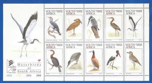RSA-1997-MNH-Sheetlet-SACC1043-World Environment Day-Thematic-Fauna-Waterbirds