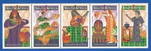 RSA-1999-MNH-SACC1209-1213-25th Anniversary of the Standardbank National Arts Festival-Thematic-Art