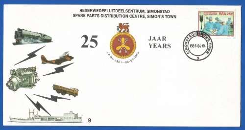 RSA-SA Navy-1986-FDC-Cover No9-No 2256/5000-Spare Parts Distribution Centre-Thematic-Symbol-Navy