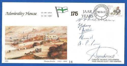 RSA-SA Navy-1989-FDC-Cover No14-No 0523/6000-Admiralty House-Signed-Thematic-Flora-Navy