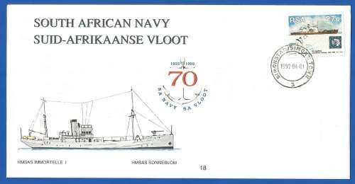 RSA-SA Navy-1992-FDC-Cover No18-No 524/2000-South African Navy-Thematic-Ship-Navy
