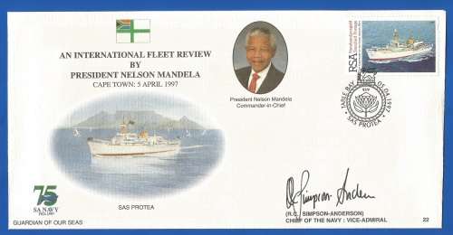 RSA-1997-FDC-22-No0559/2069/1966/1956/3000-An International Fleet Review by President Nelson Mandela