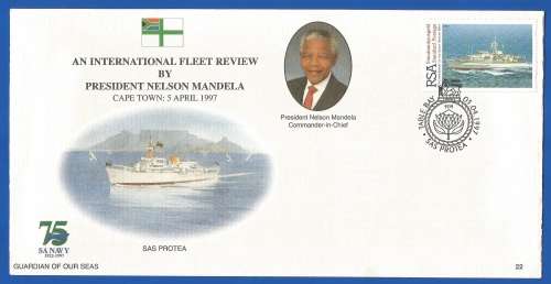 RSA-1997-FDC-22-No0559/2069/1966/1956/3000-An International Fleet Review by President Nelson Mandela