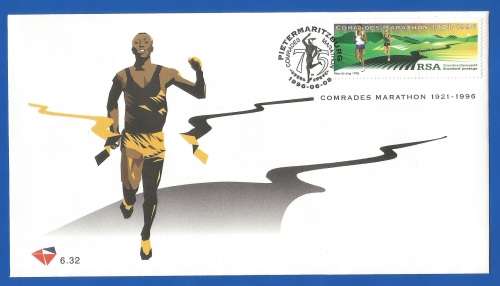 RSA-1996-FDC-Cover-SACC952-NO-6.32-Comrades Marathon 1921-1996-Thematic-Sport
