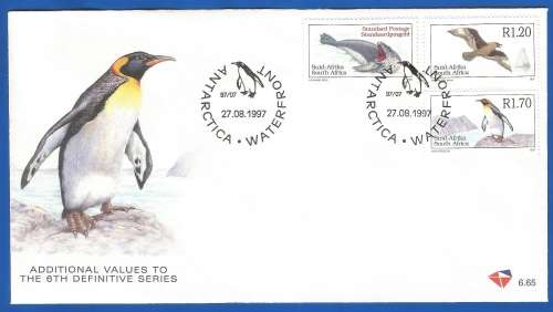 RSA-1997-FDC-SACC1061-1063-NO-6.65-Additional Values to the Definitive Issue-Thematic-Fauna-Tiger