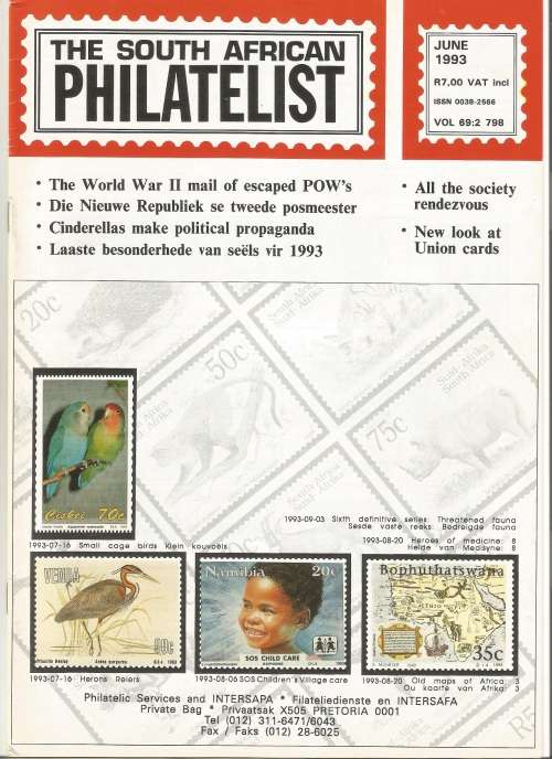 The South African Philatelist Magazine-June-1993-Vol 69.2-Pg69-104(Magazine was folded in Half)