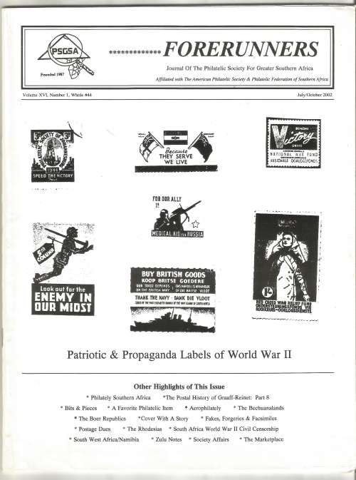 PSGSA- Forerunners Magazine-July/October 2002-Volume XV1- No1-Pg1-44