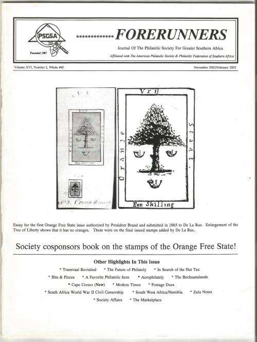PSGSA- Forerunners Magazine-Nov-2002 /Feb 2003-Volume XVI- No2-Pg45-85