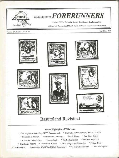 PSGSA- Forerunners Magazine-March/June 2001-Volume XIV- No3-Pg126-184