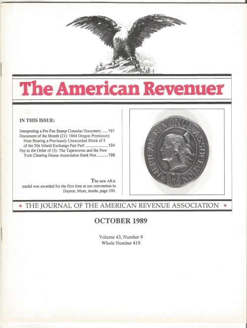 The American Revenuer Magazine-October 1989-Volume 43-No 9-Pg190-204