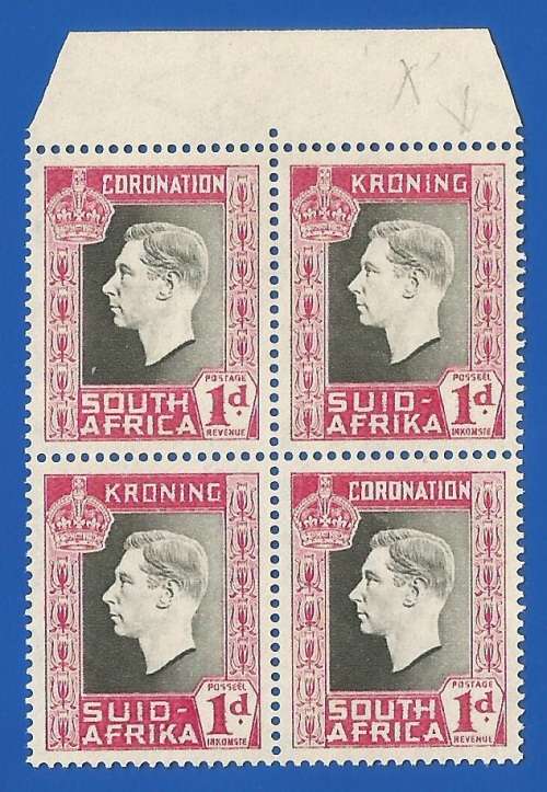 Union of SA KGVI Coronation 1937 SACC71 -MNH-Thematic-Famous Person
