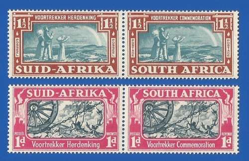 Union of SA 1938 Commem of Voortrekkers SACC79-80 MNH-Thematic-Symbol-Scenery
