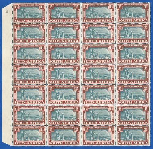 Union of SA 1938 Commem of Voortrekkers SACC80 MNH-Thematic-Symbol-Scenery- VERY LARGE BLOCK