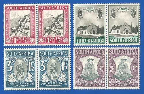 Union of SA 1933 Voortrekker Memorial Fund SACC51-54 MNH-Thematic-Famous Person-Scenery