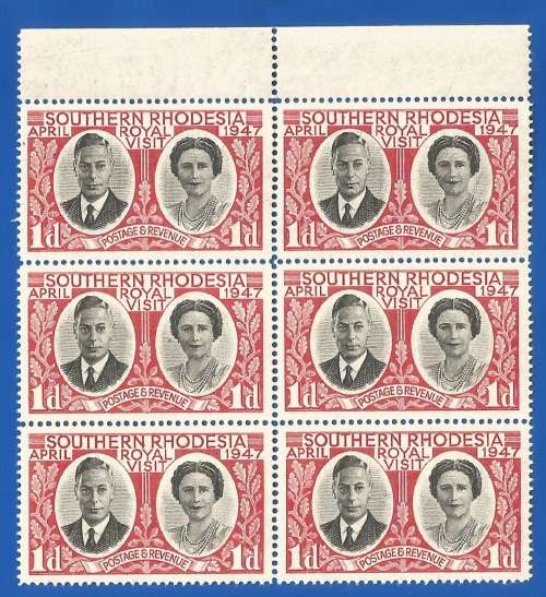 Southern Rhodesia-MNH-1947-Royal Visit-1d-Thematic-Royal Family-King-Queen