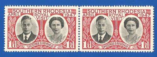 Southern Rhodesia-MNH-1947-Royal Visit-1d-Thematic-Royal Family-King-Queen