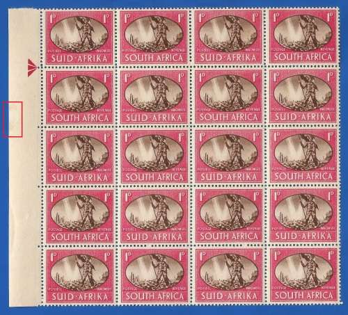 Union of South Africa- SACC107 Victory Extended control block MNH- Thematic- Symbol