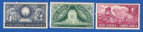 Union of South Africa SACC130-132 Voortrekker Inauguration - MNH- Thematic- Symbol- Scenery