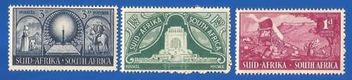 Union of South Africa SACC130-132 Voortrekker Inauguration - MNH- Thematic- Symbol- Scenery