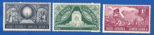 Union of South Africa SACC130-132 Voortrekker Inauguration - MNH- Thematic- Symbol- Scenery
