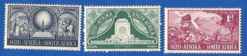 Union of South Africa SACC130-132 Voortrekker Inauguration - MNH- Thematic- Symbol- Scenery