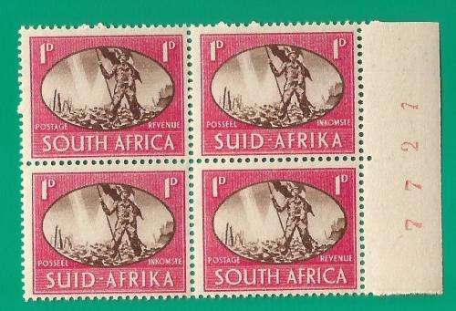 Union of South Africa SACC107 Victory Sheet Number - MNH- Thematic- Symbol- Scenery