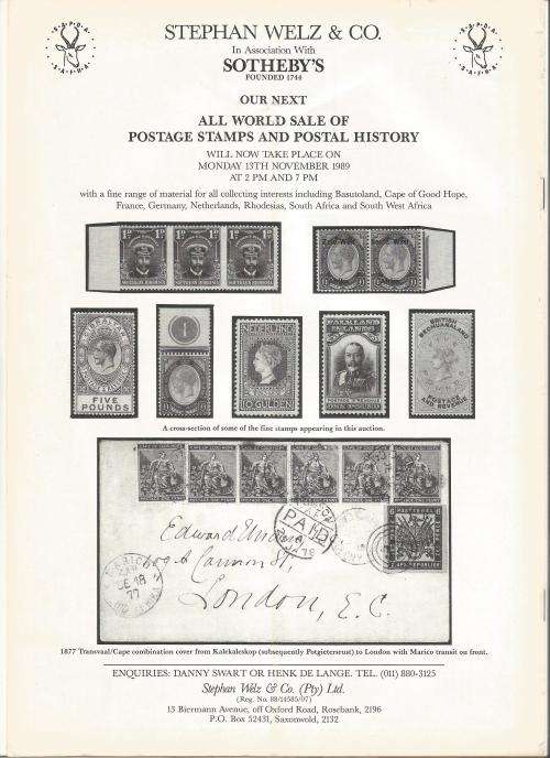 The SA Philatelist Magazine-Oct-1989-Vol 65 No10- Pg241-264(Magazine was folded in Half)
