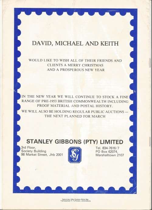 SA Philatelist Magazine-Dec-1984-Vol 60 No12- Pg337-360-(Magazine was Folded in Half)