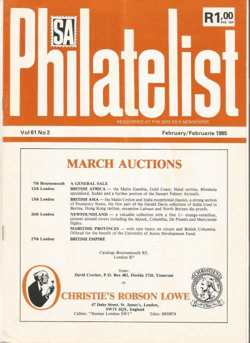SA Philatelist Magazine-Feb-1985-Vol 61 No2- Pg29-52(Magazine was Folded in Half)