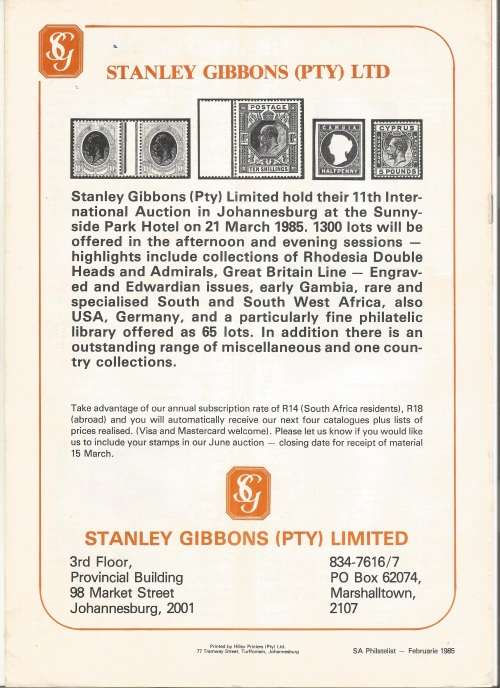 SA Philatelist Magazine-Feb-1985-Vol 61 No2- Pg29-52(Magazine was Folded in Half)