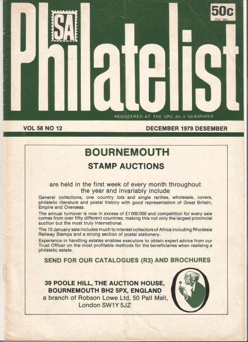 SA Philatelist Magazine-Dec-1979-Vol 58 No12- Pg309-336(Magazine was Folded in Half)