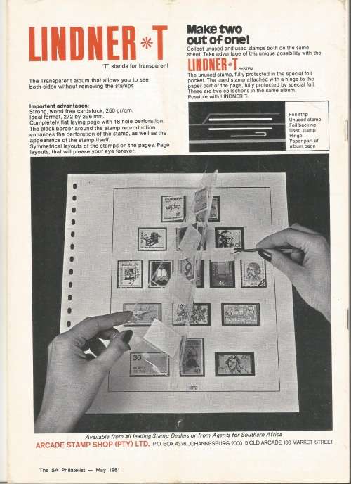 SA Philatelist Magazine-May-1981-Vol 57 No5-Pg133-168(Magazine was Folded in Half)