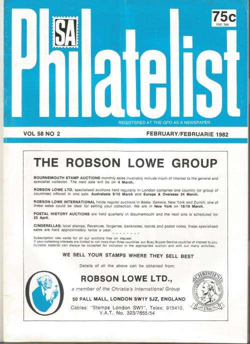 SA Philatelist Magazine-Feb-1982-Vol 58 No2-Pg37-68(Magazine was Folded in Half)