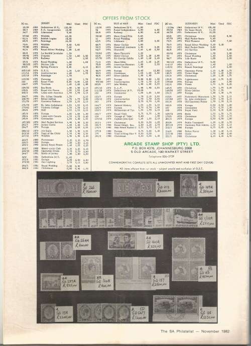 SA Philatelist Magazine-Nov-1982-Vol 58 No11-Pg341-368(Magazine was Folded in Half)