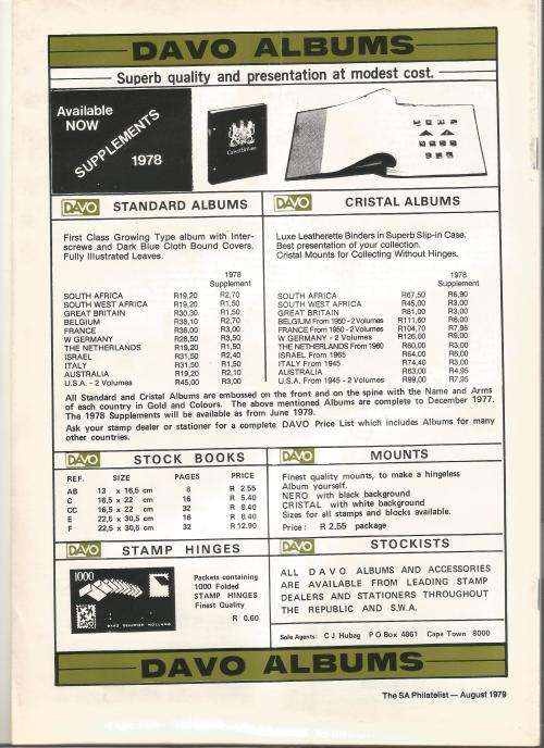 SA Philatelist Magazine-Sept-1979-Vol 55 No9-Pg221-248(Magazine was Folded in Half)